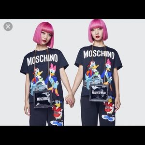 H&M MOSCHINO T-Shirt with printed design